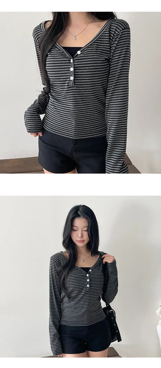 Striped Knit Top