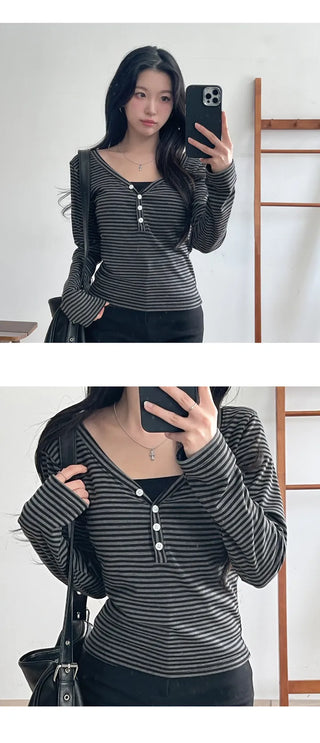 Striped Knit Top