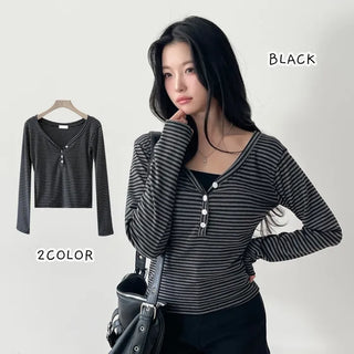 Striped Knit Top