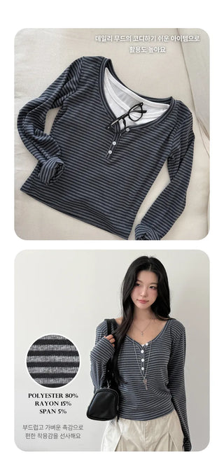 Striped Knit Top