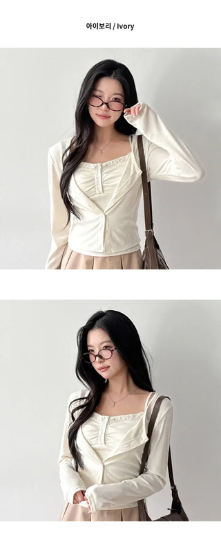 Sleeveless Cardigan Set