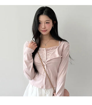 Sleeveless Cardigan Set