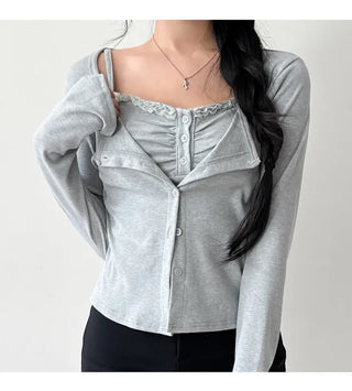 Sleeveless Cardigan Set