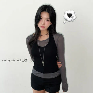 Sheer Long Sleeve Tee