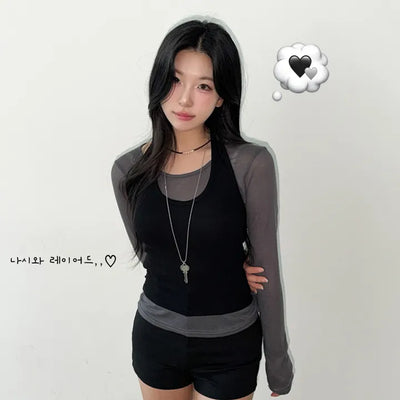 Sheer Long Sleeve Tee