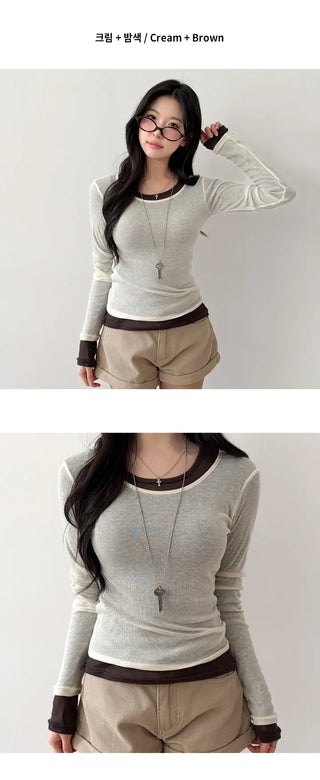 Sheer Long Sleeve Tee