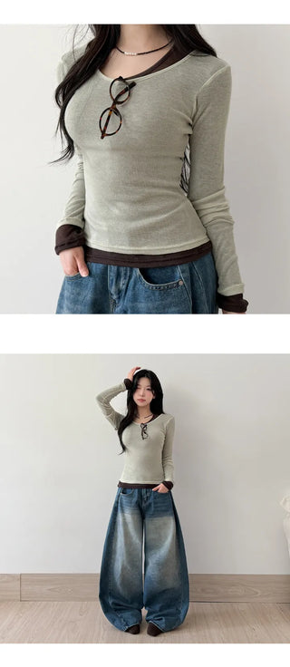 Sheer Long Sleeve Tee