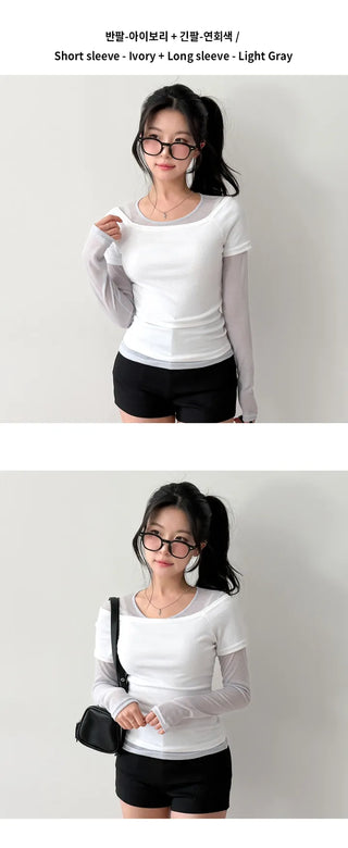 Sheer Long Sleeve Tee