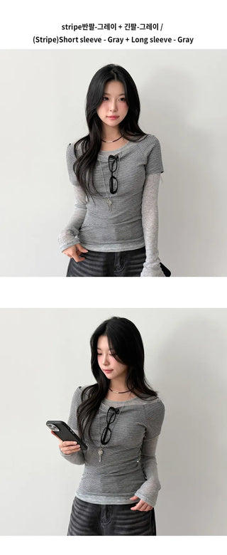 Sheer Long Sleeve Tee