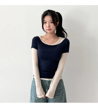 Sheer Long Sleeve Tee