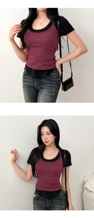 Striped Sleeveless Top