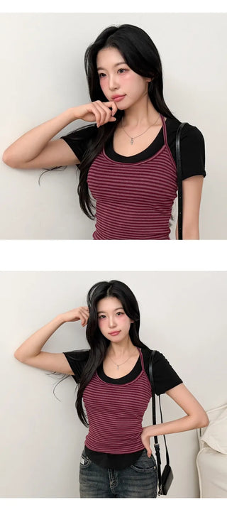 Striped Sleeveless Top