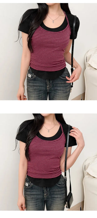 Striped Sleeveless Top