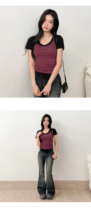 Striped Sleeveless Top
