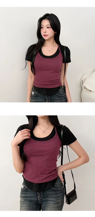 Striped Sleeveless Top