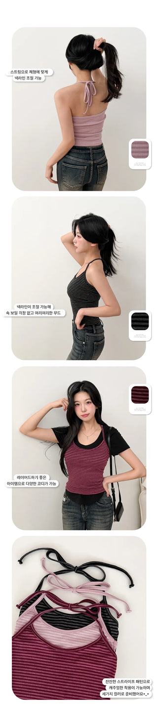 Striped Sleeveless Top