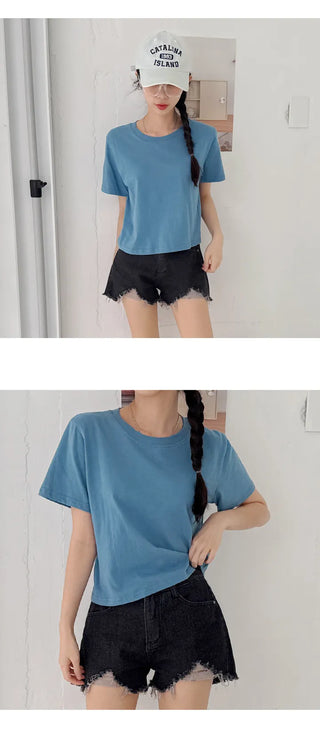 Distressed Denim Shorts