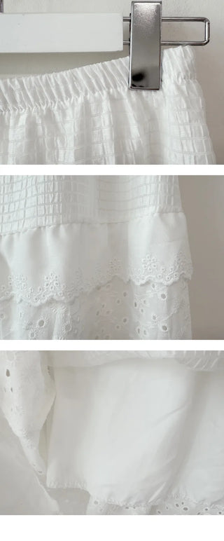 Lace Tiered Long Skirt