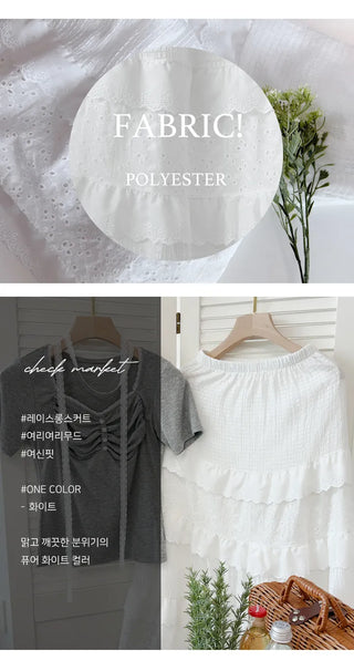 Lace Tiered Long Skirt