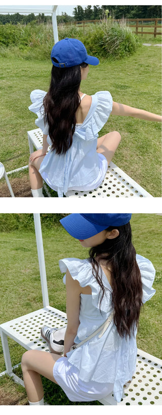 Shirred Sleeveless Blouse