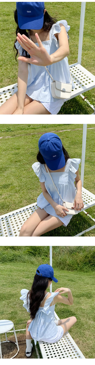 Shirred Sleeveless Blouse