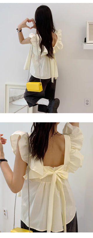 Shirred Sleeveless Blouse