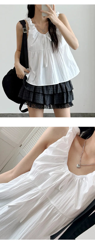 Frill Sleeveless Blouse