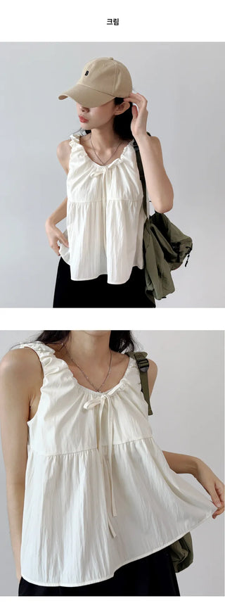 Frill Sleeveless Blouse
