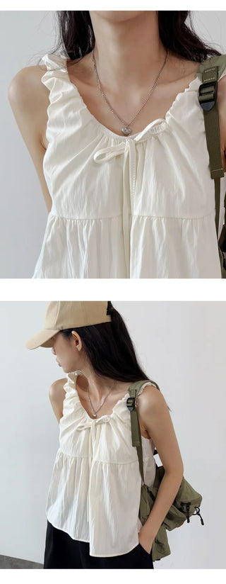 Frill Sleeveless Blouse