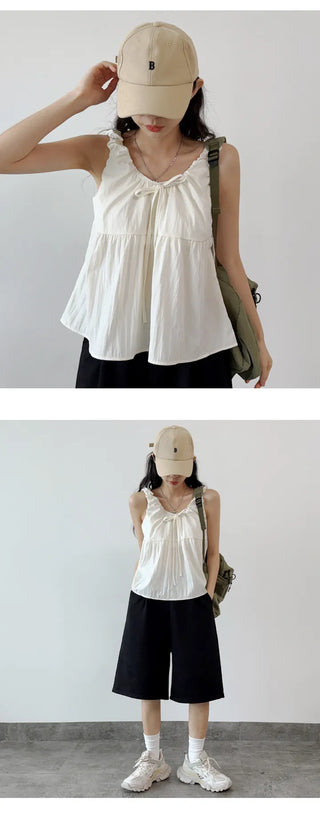 Frill Sleeveless Blouse