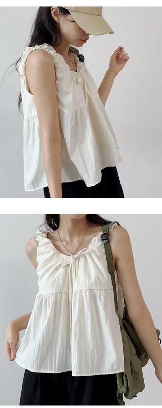 Frill Sleeveless Blouse