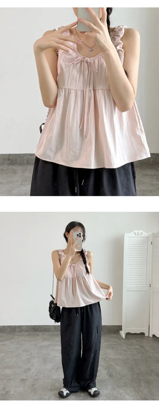 Frill Sleeveless Blouse