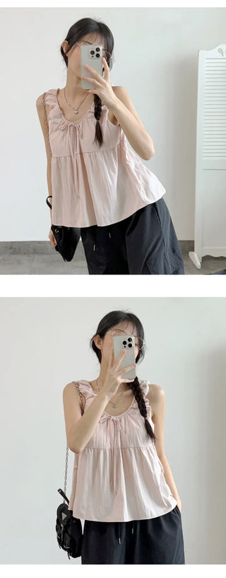 Frill Sleeveless Blouse