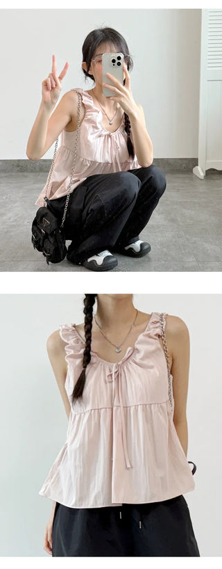 Frill Sleeveless Blouse