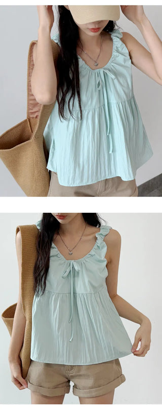Frill Sleeveless Blouse