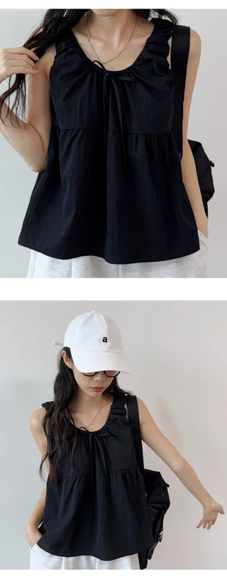 Frill Sleeveless Blouse