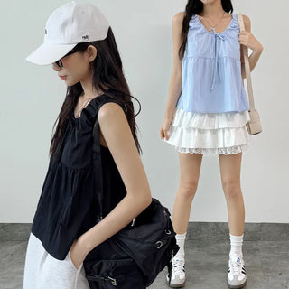 Frill Sleeveless Blouse