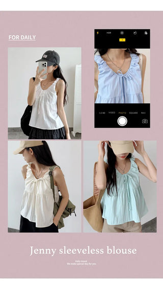 Frill Sleeveless Blouse