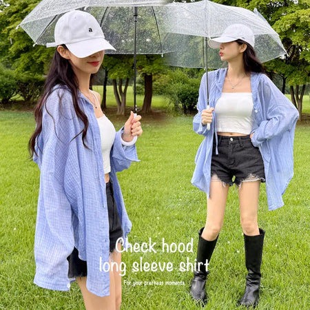 Sheer Hooded Windbreaker