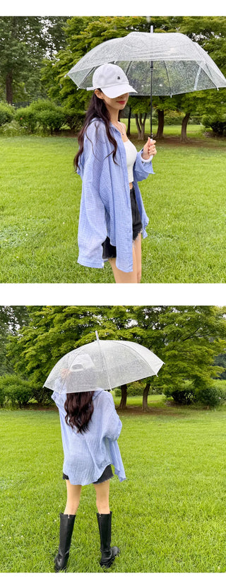 Sheer Hooded Windbreaker