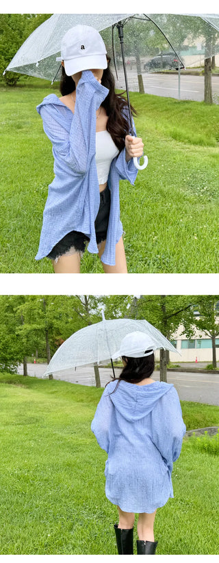 Sheer Hooded Windbreaker