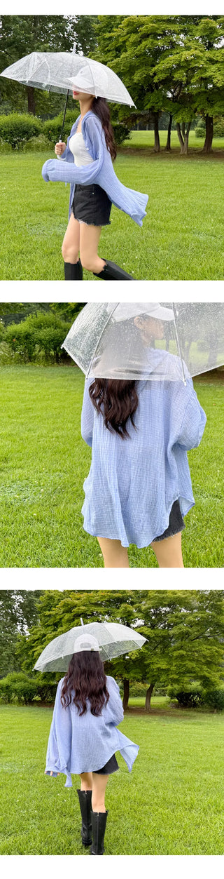 Sheer Hooded Windbreaker