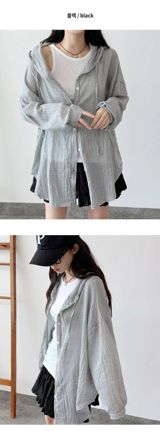 Sheer Hooded Windbreaker