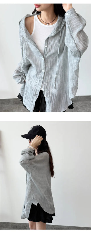 Sheer Hooded Windbreaker
