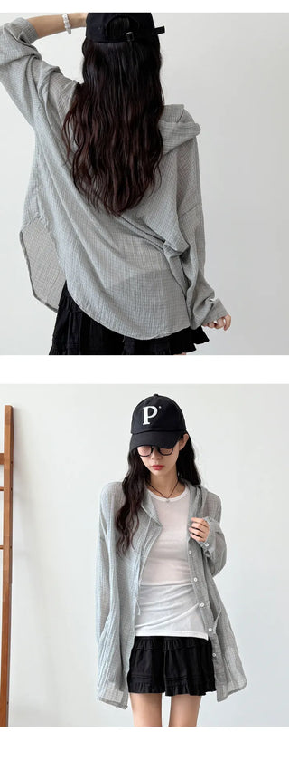Sheer Hooded Windbreaker