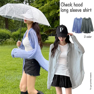 Sheer Hooded Windbreaker