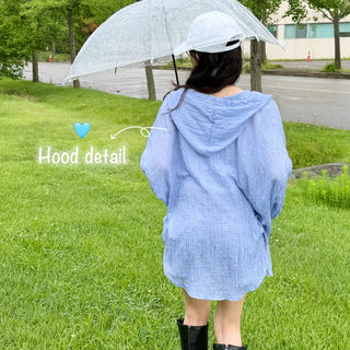 Sheer Hooded Windbreaker