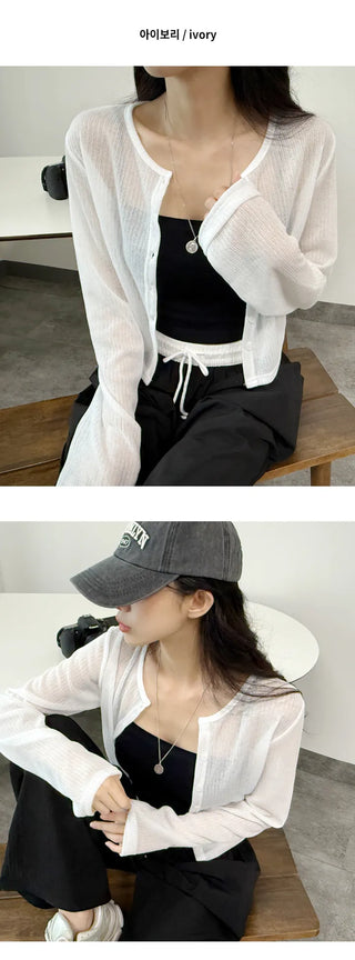 Linen Sheer Cardigan
