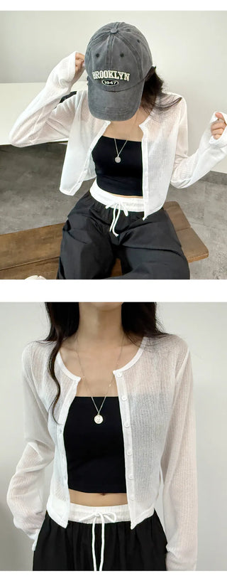 Linen Sheer Cardigan