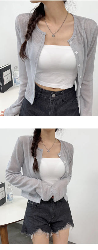 Linen Sheer Cardigan